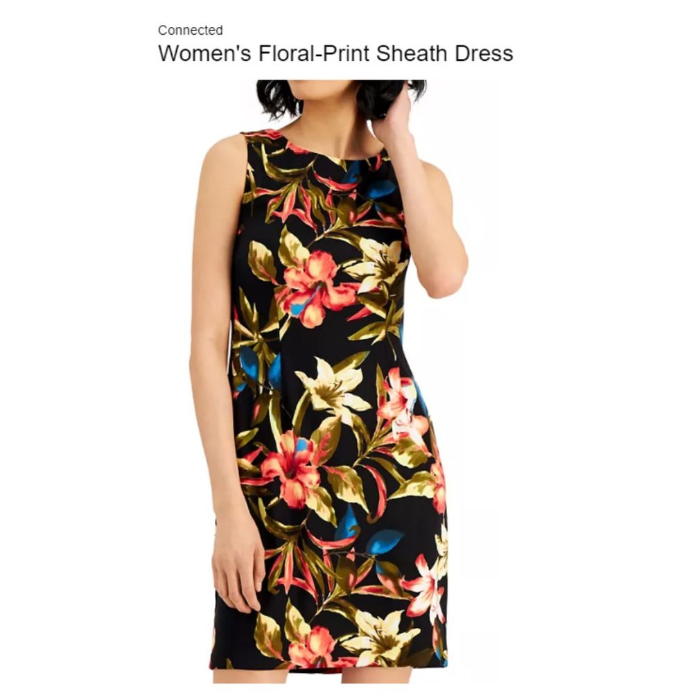 CONNECTED Women's Floral-Print Sheath Dress